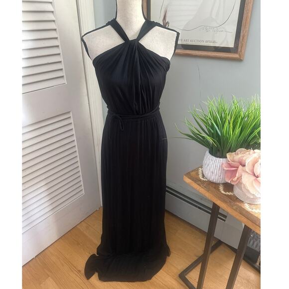 Tahari Dresses & Skirts - TAHARI Dress Womens Small Black Halter Maxi Dress Elegant Goddess Evening Party